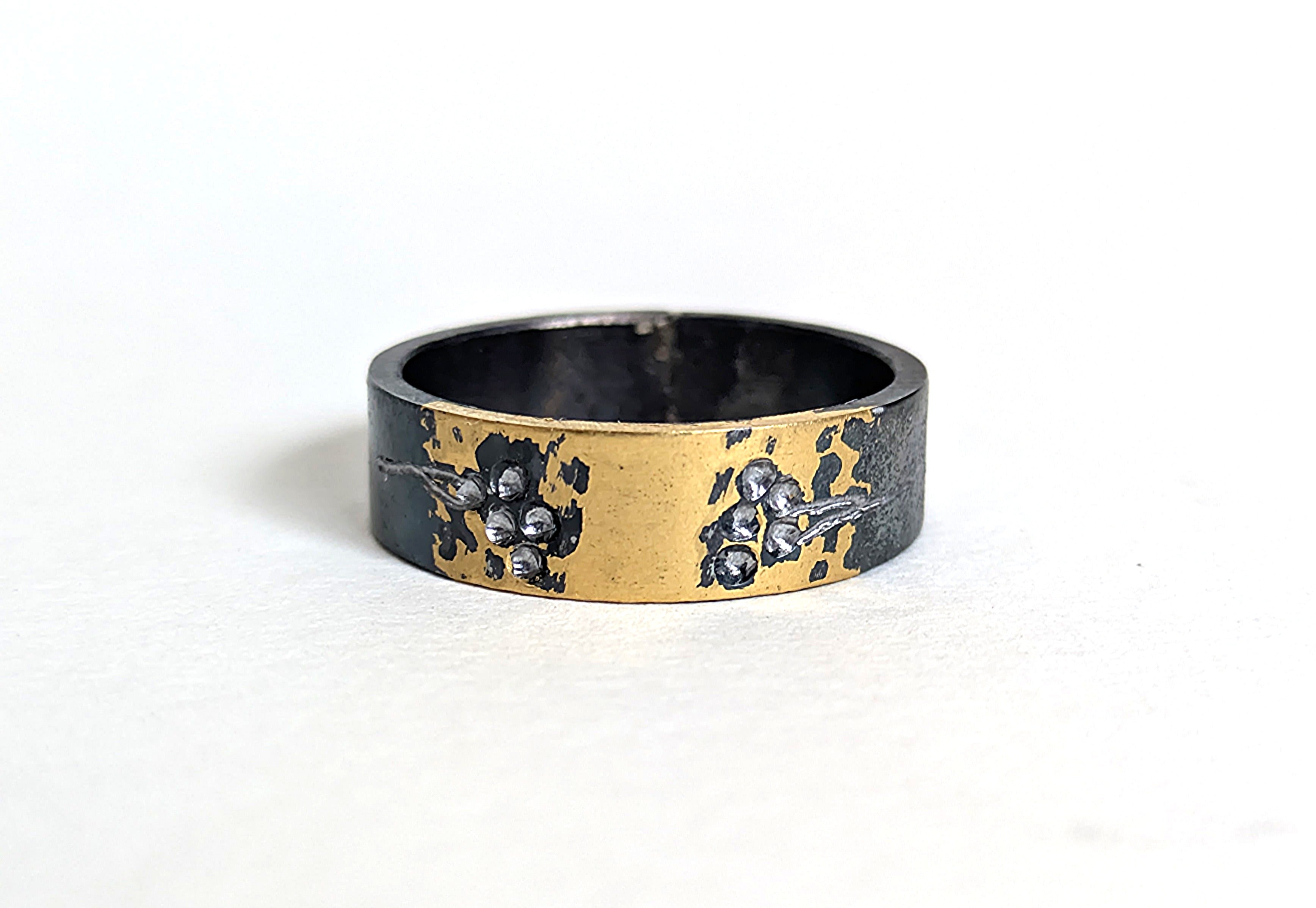Flowers in A Field 24k Gold Steel Band