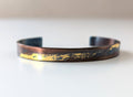 Paint Brushed 24k Gold on Steel Cuff