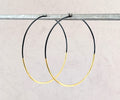 Dipped in 24k Gold 70mm Steel Hoop Earrings