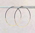Dipped in 24k Gold 60mm Steel Hoop Earrings