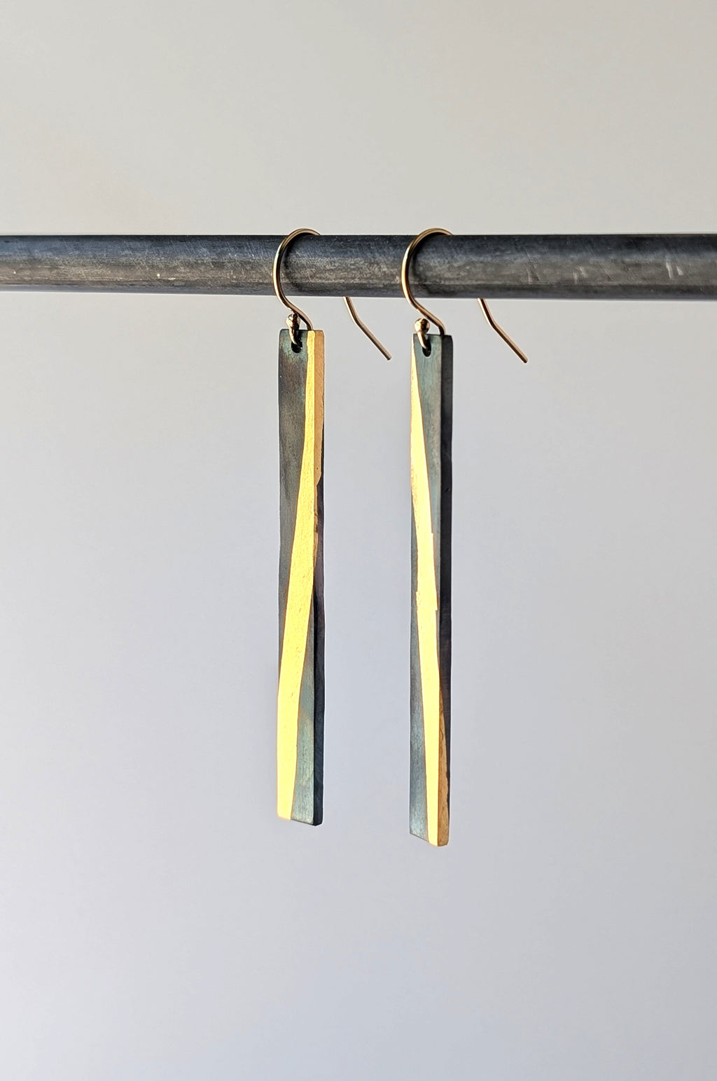 24k Gold Strip Drop Earrings