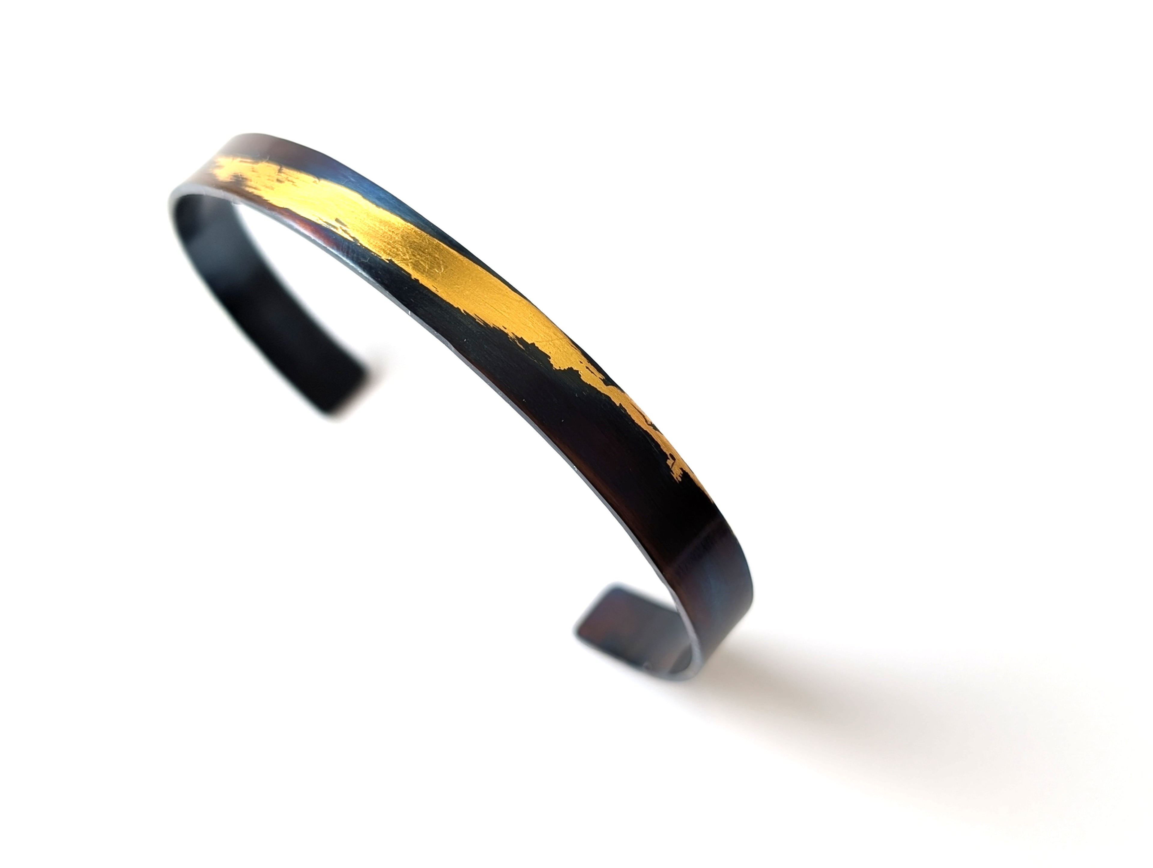 24k Gold Brush Stroke Cuff