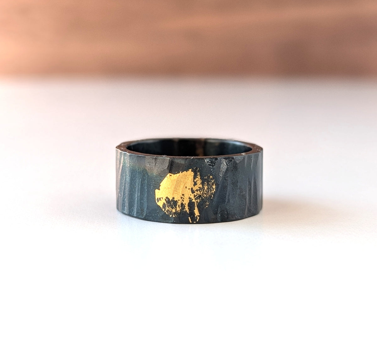Abstract 24k Gold "Spray Paint" Steel Band