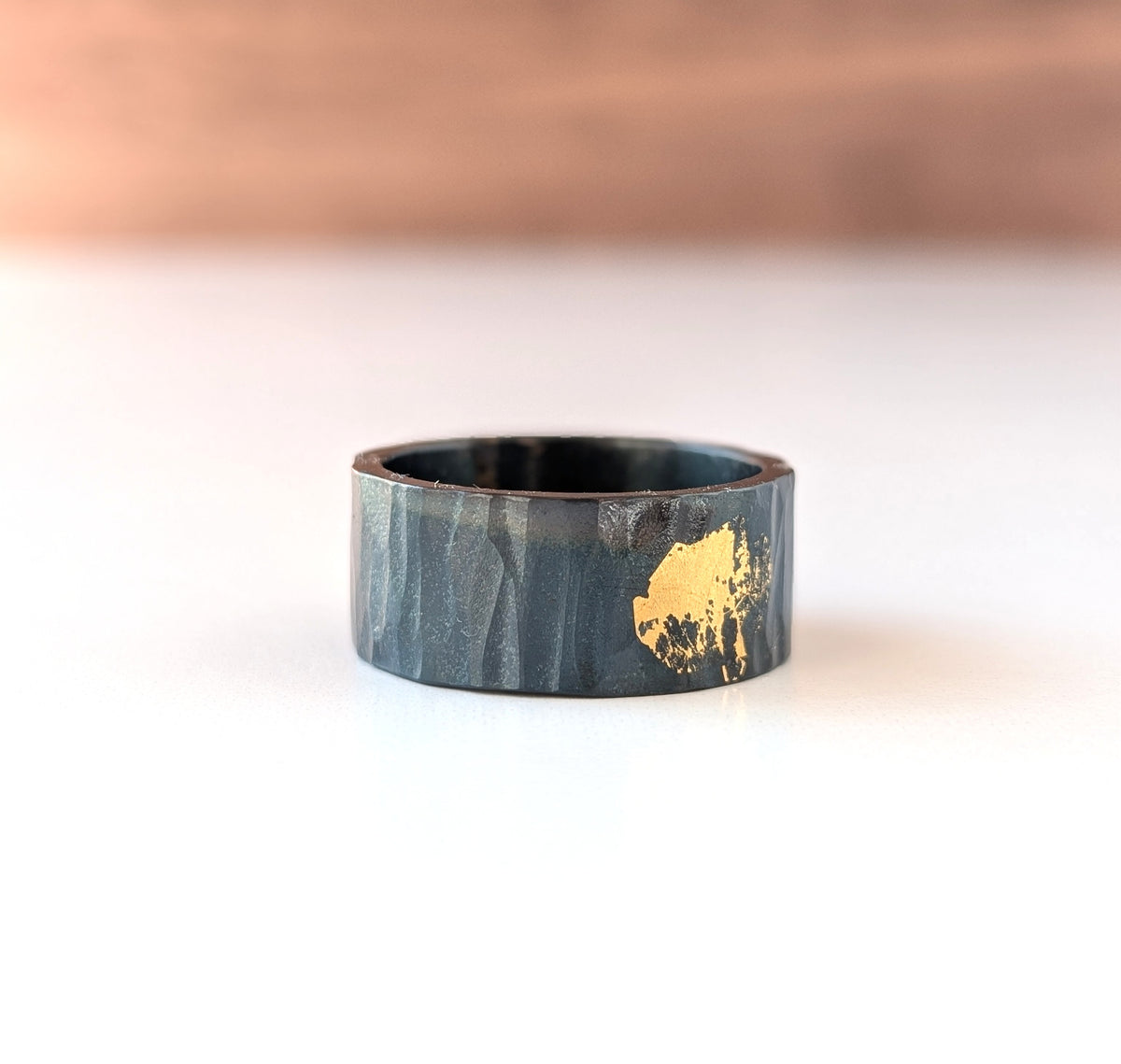 Abstract 24k Gold "Spray Paint" Steel Band
