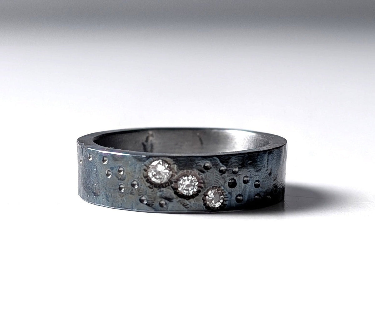Blue Galaxy 3 Lab Diamond Band