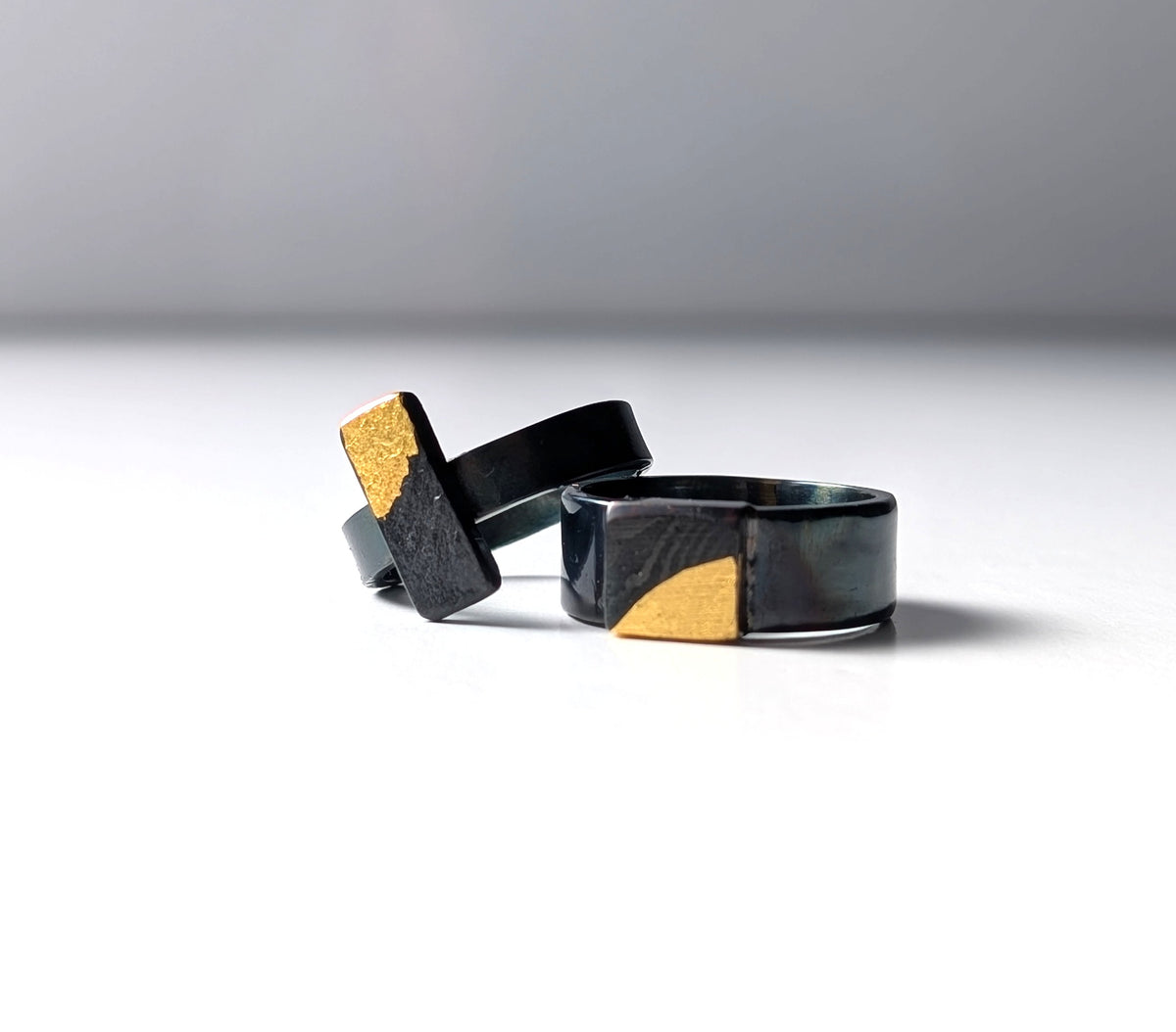Wild 24k Gold Gilded Damascus Bar Steel Band