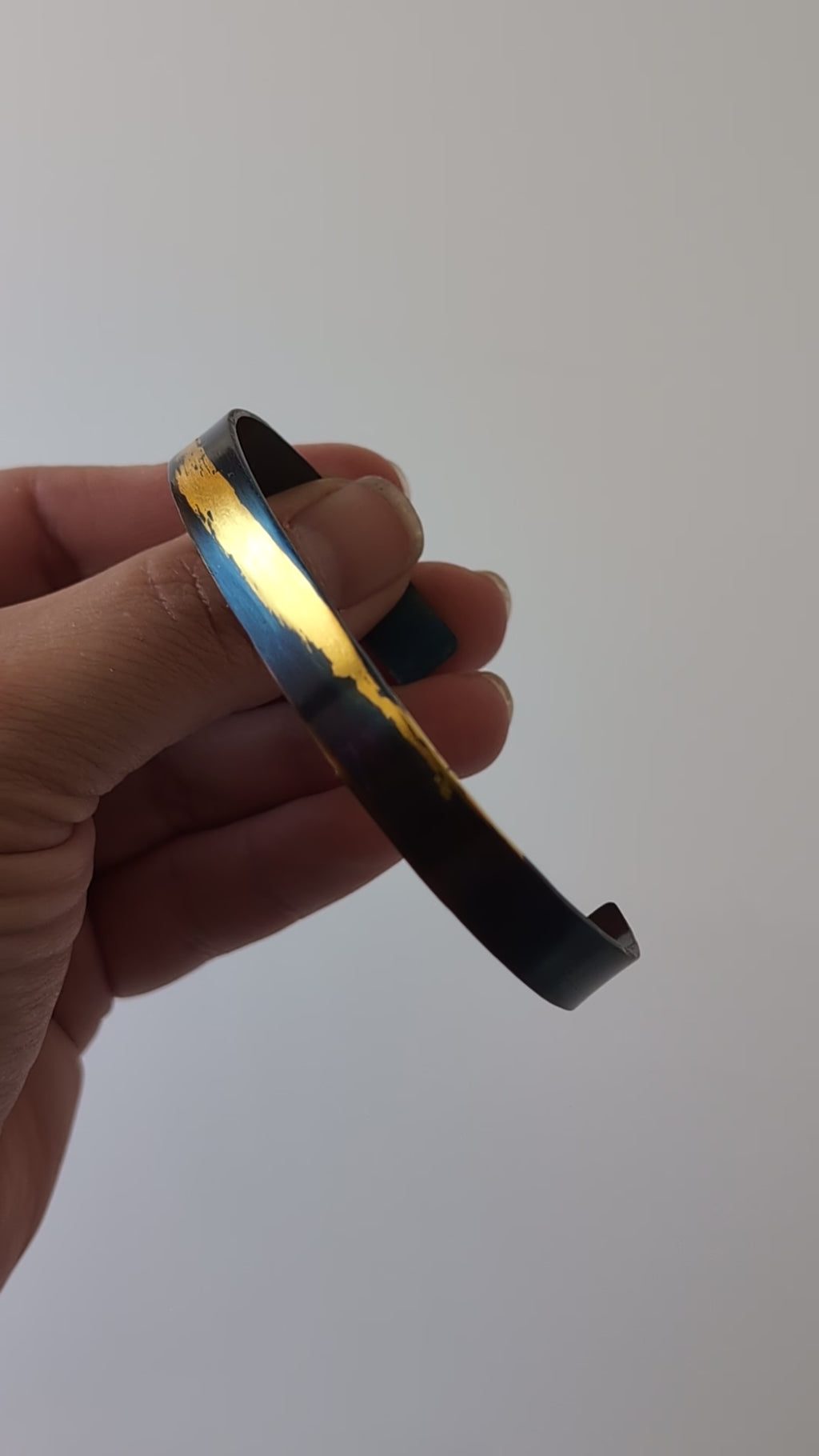 24k Gold Brush Stroke Cuff