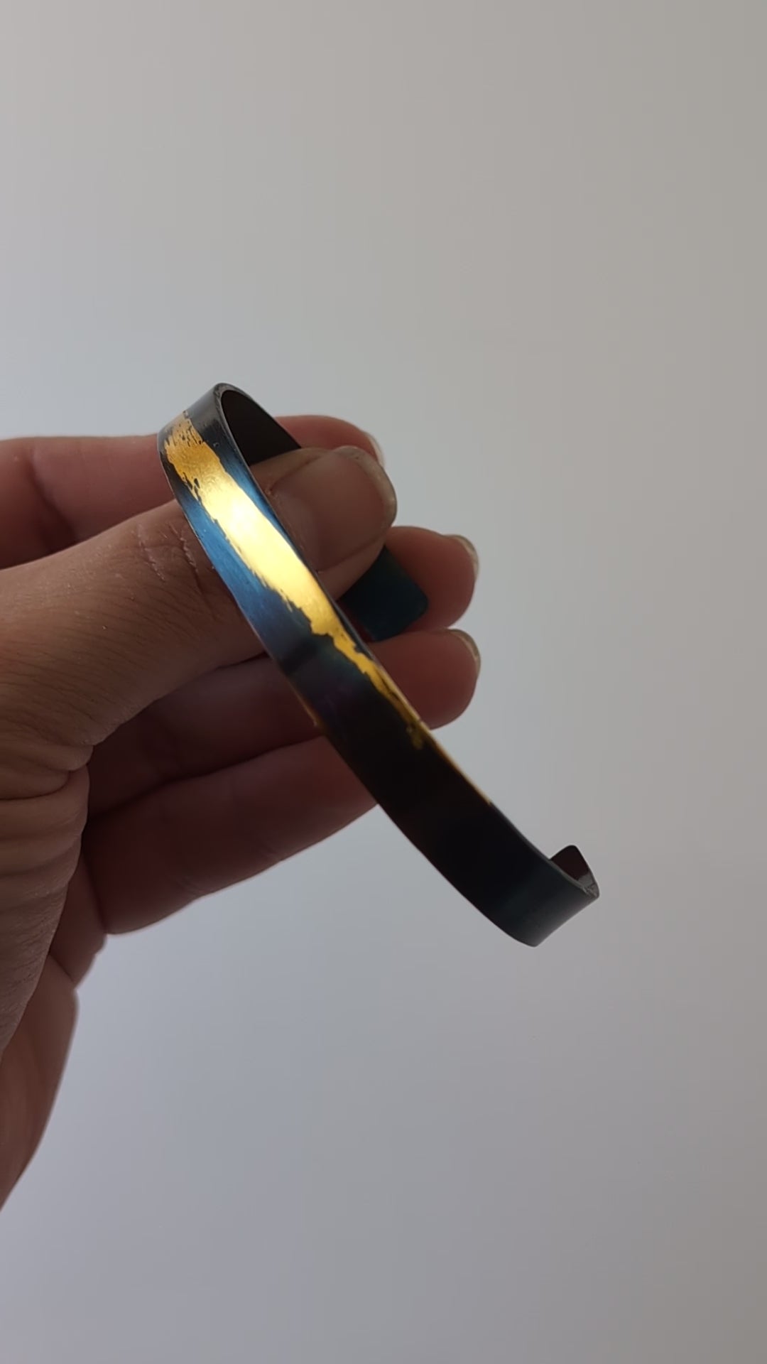 24k Gold Brush Stroke Cuff