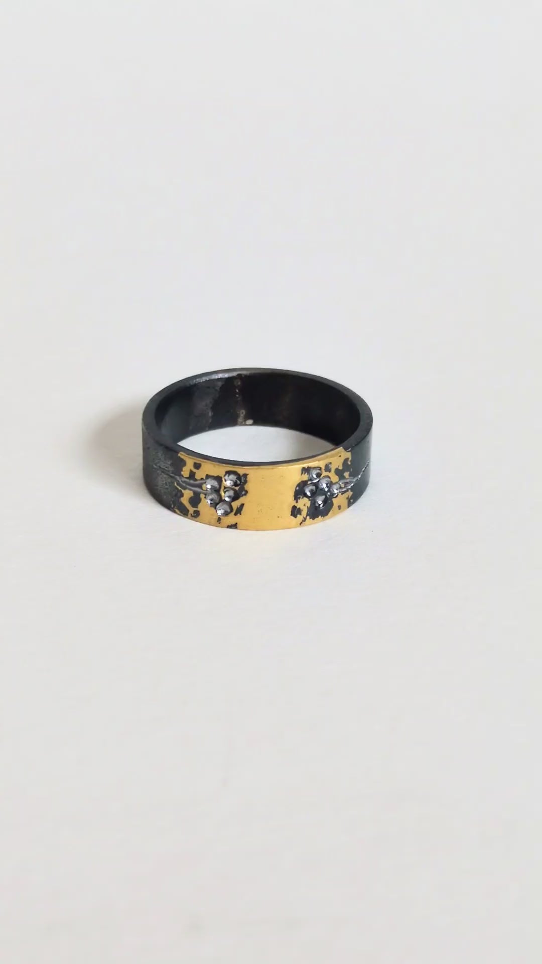 Flowers in A Field 24k Gold Steel Band